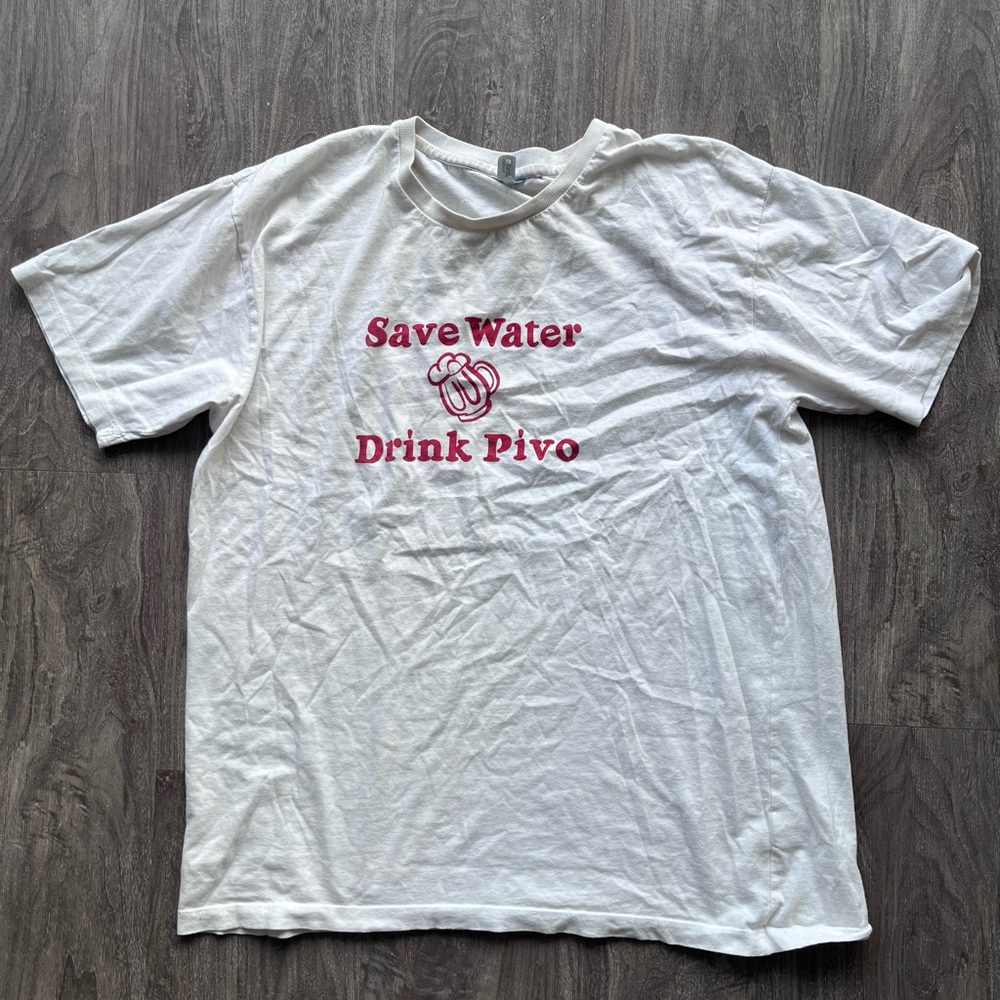 Save Water Drink Pivo White T-Shirt